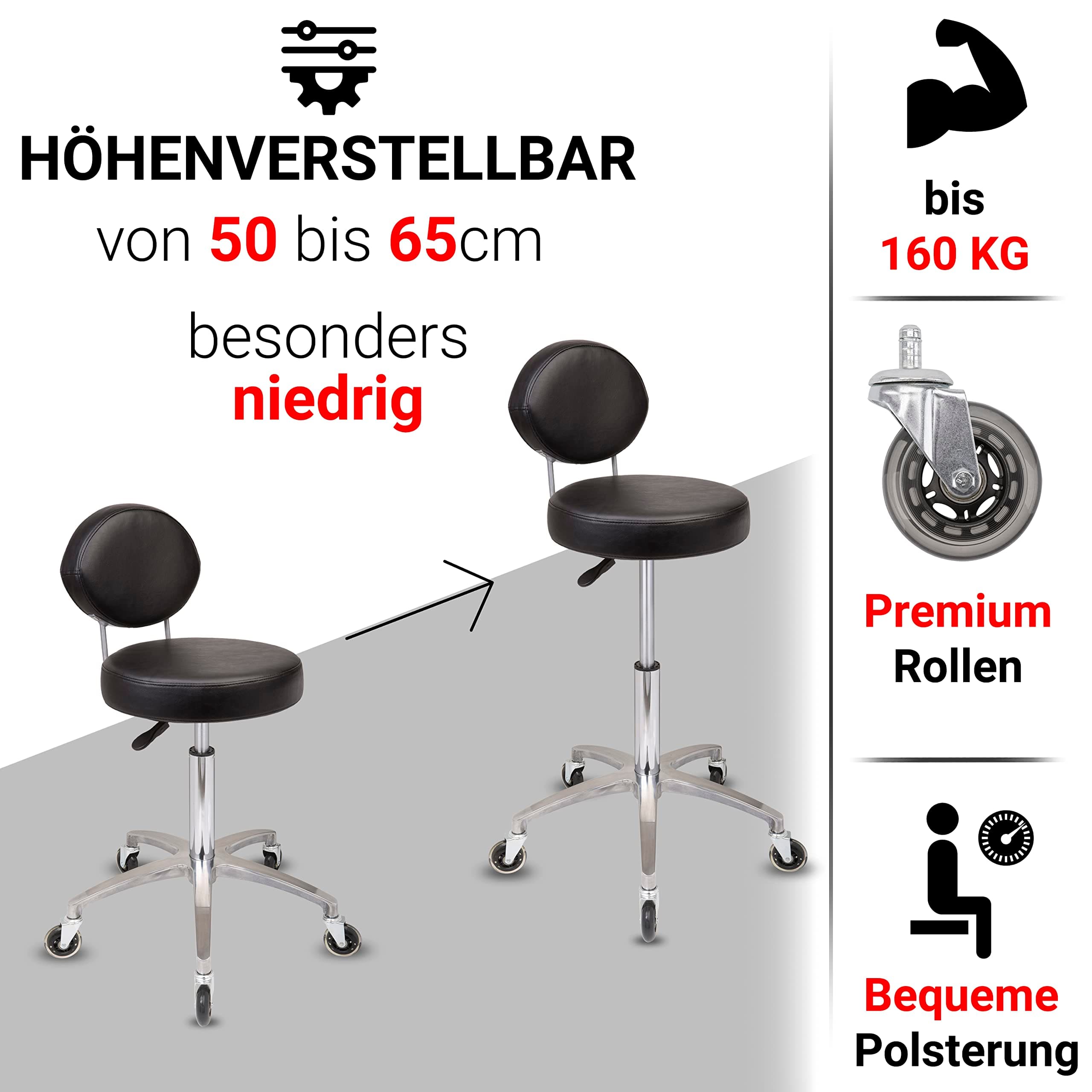 Runde Premium-Sitzfläche