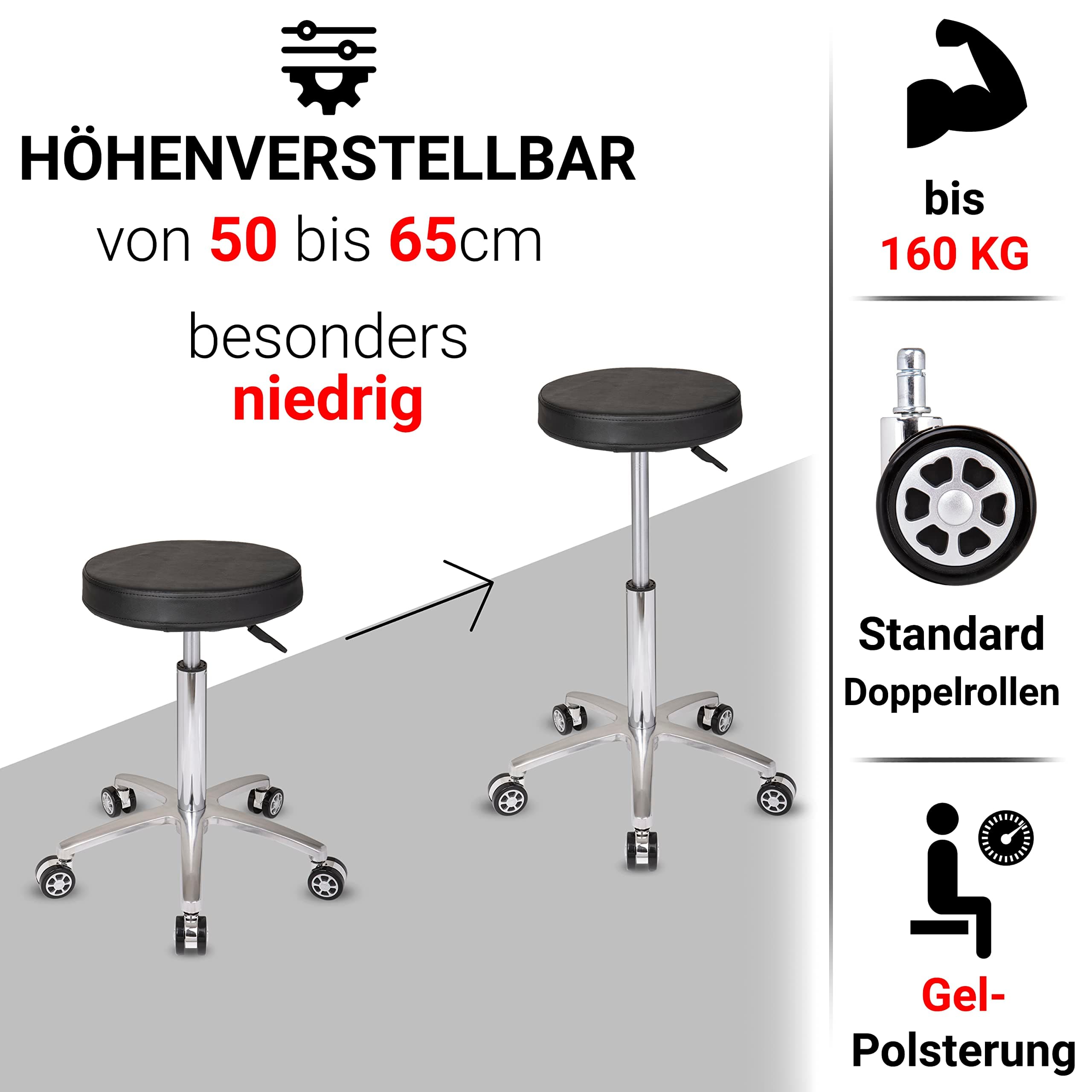 Runde Sitzfläche mit Gel-Polsterung