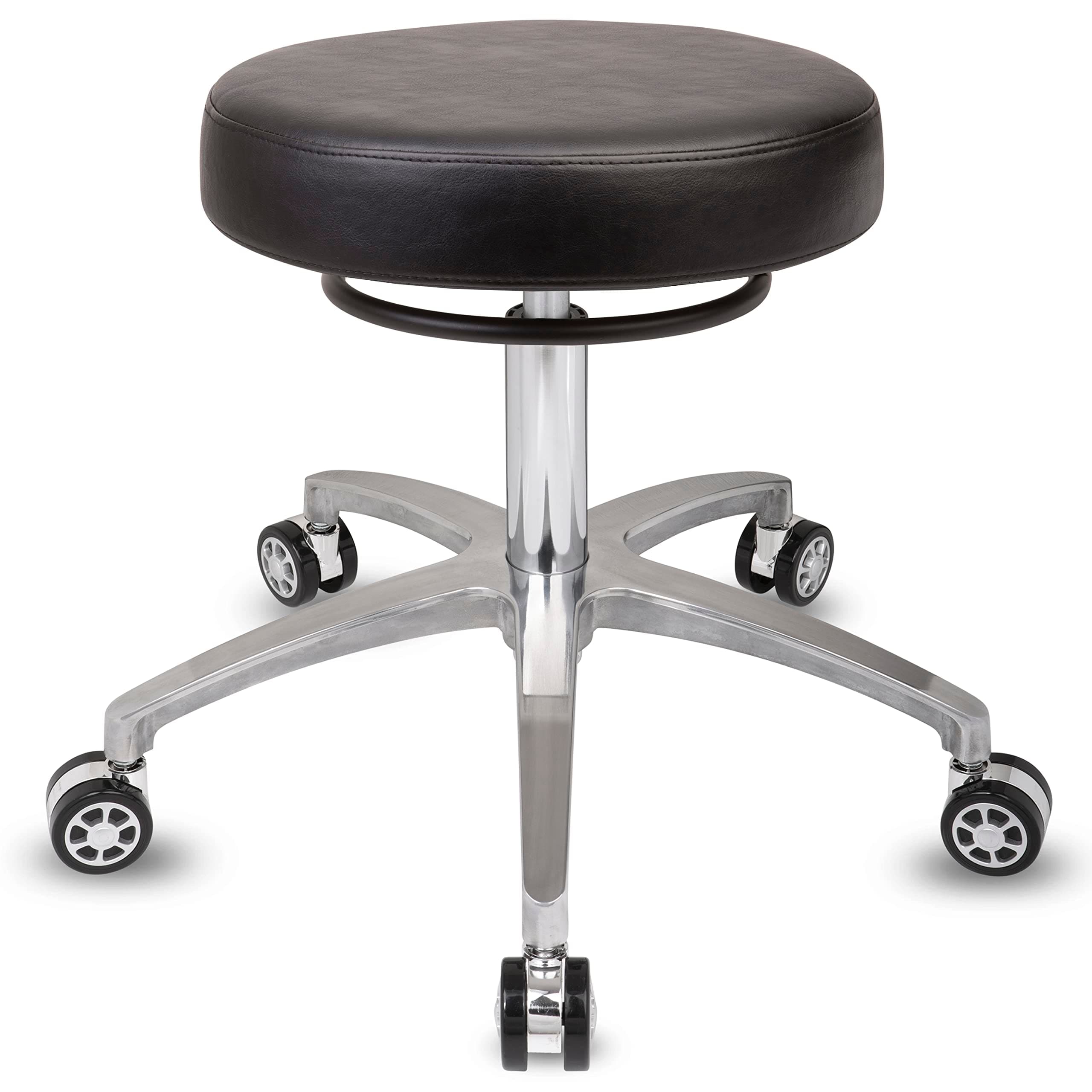 Rollhocker mit Rundsitz & Leichtlaufrollen