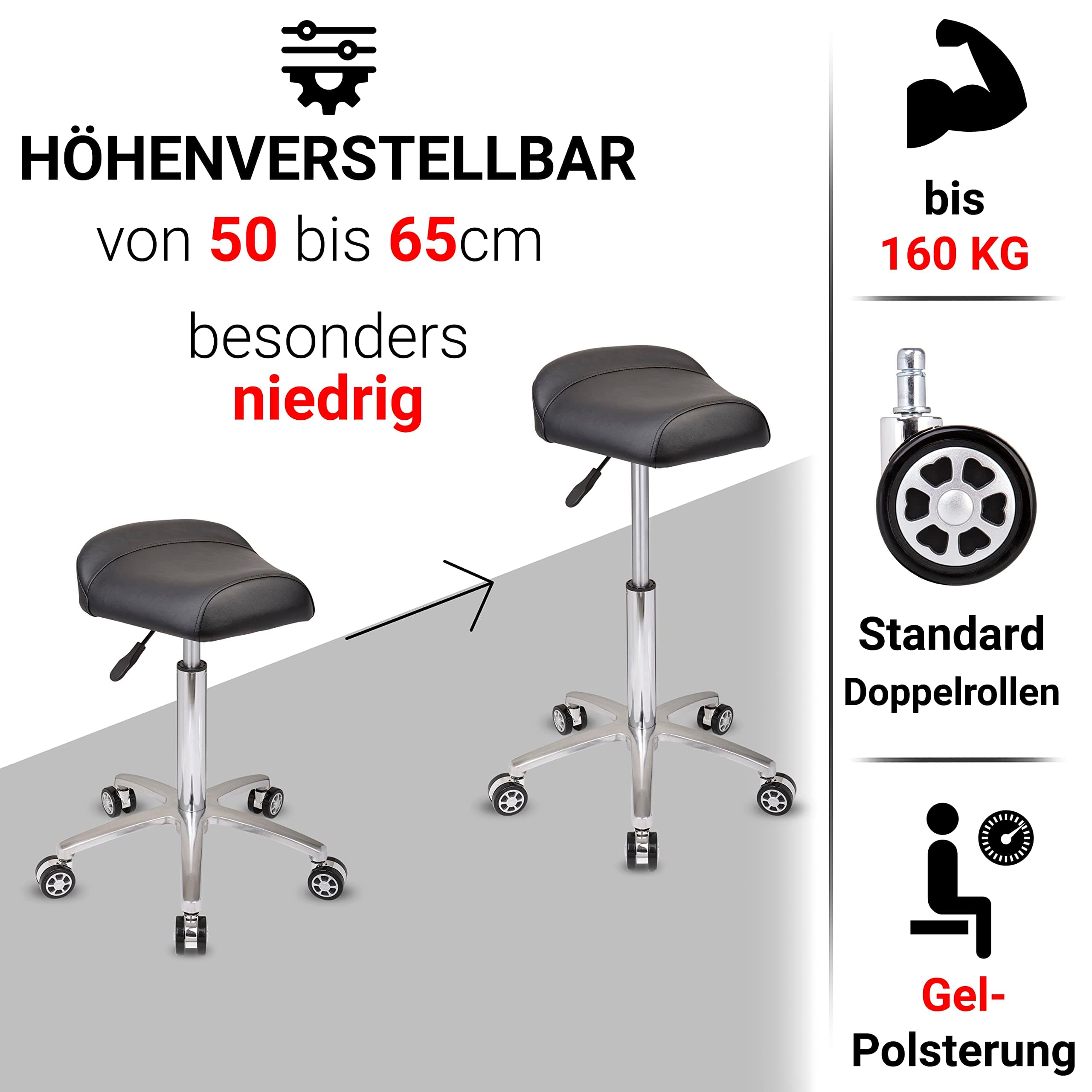 Sattelsitz mit komfortabler Gel-Polsterung