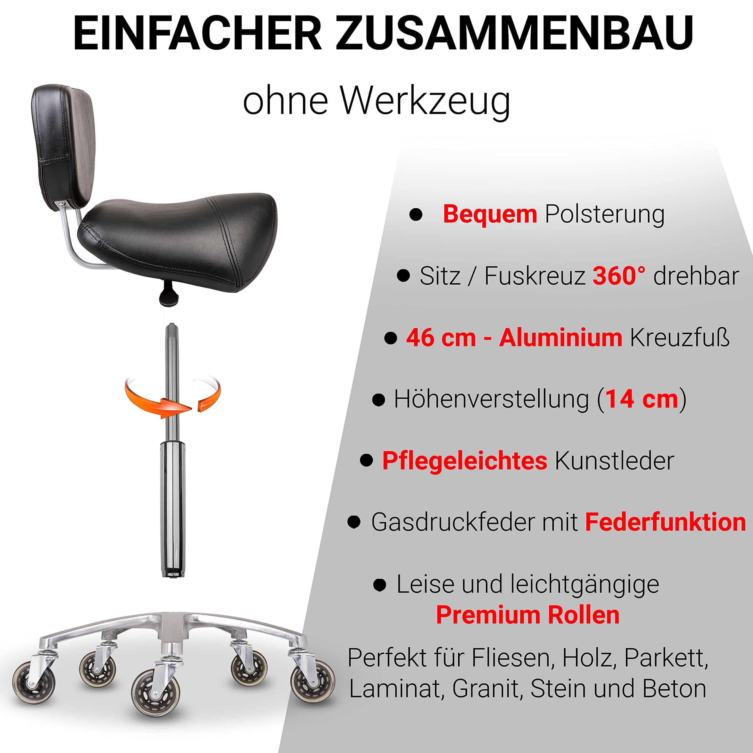 Rückenlehne entlastet Wirbelsäule & Nacken