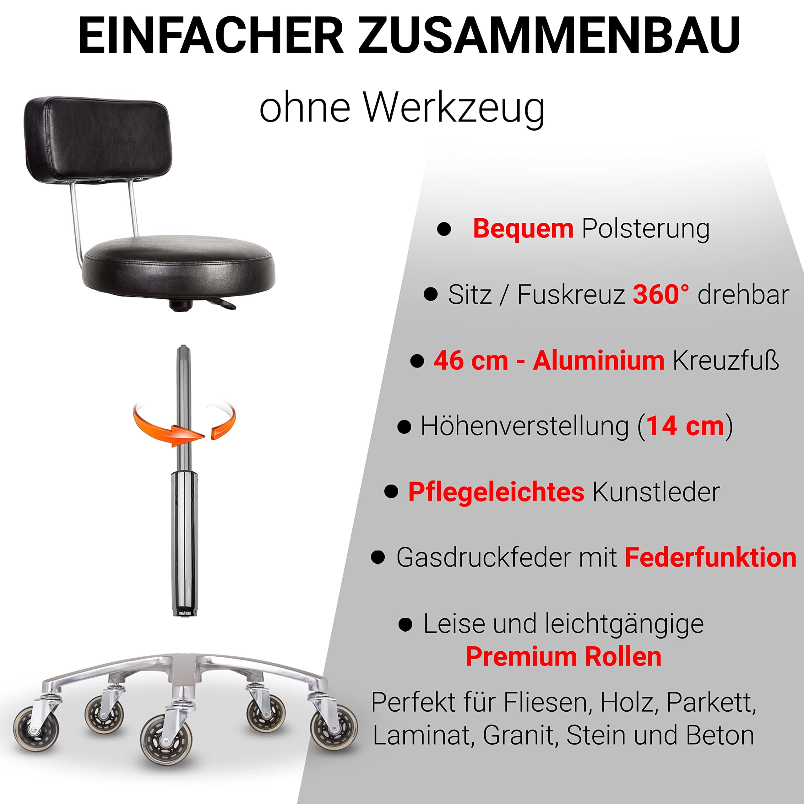 Rückenlehne für entspanntes Sitzen